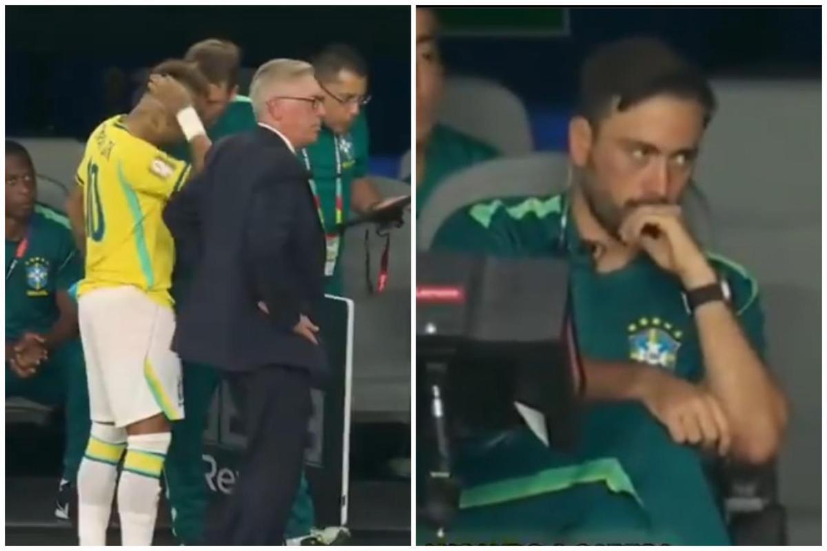 Brasile, Ancelotti fa entrare Neymar e il figlio Davide scuote la testa - Vide - 