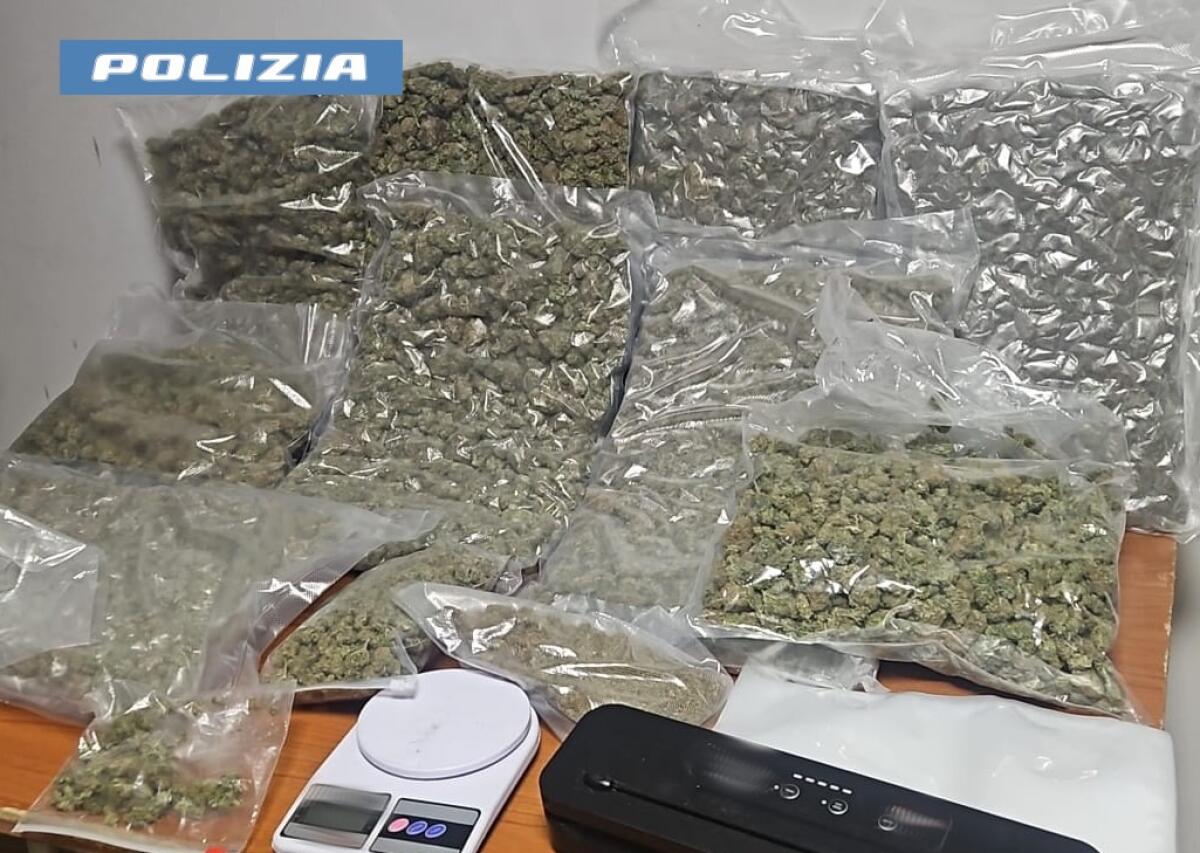 Polizia di Catania sequestra quasi 10 kg di droga e arresta un giovane in flagranza di reato - 