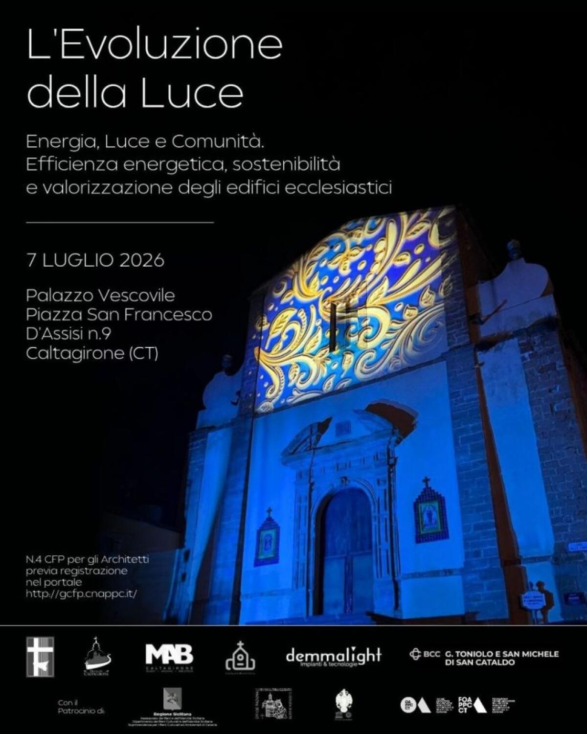 Caltagirone, 'L’evoluzione della luce': convegno su efficienza energetica e comunità nelle chiese - 