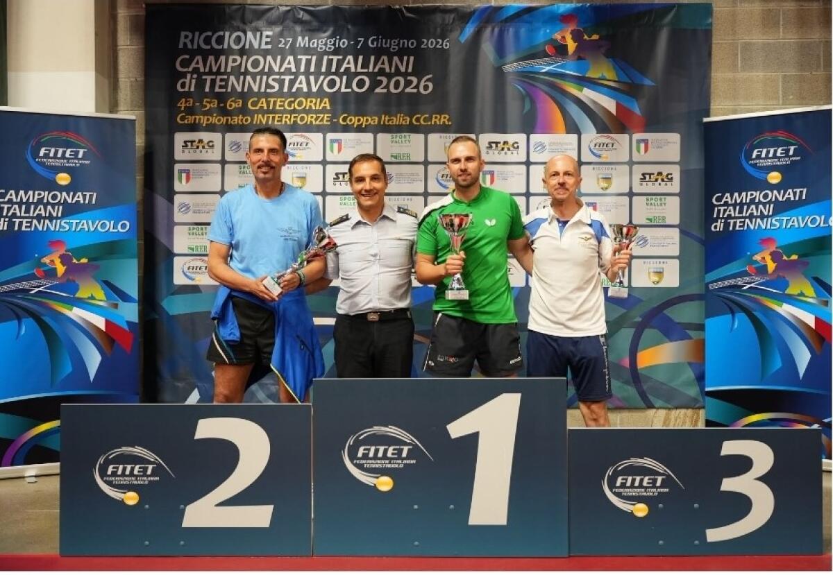 Tennistavolo: Sicali e Cioffi sul podio dell'Aeronautica ai Campionati Interforze