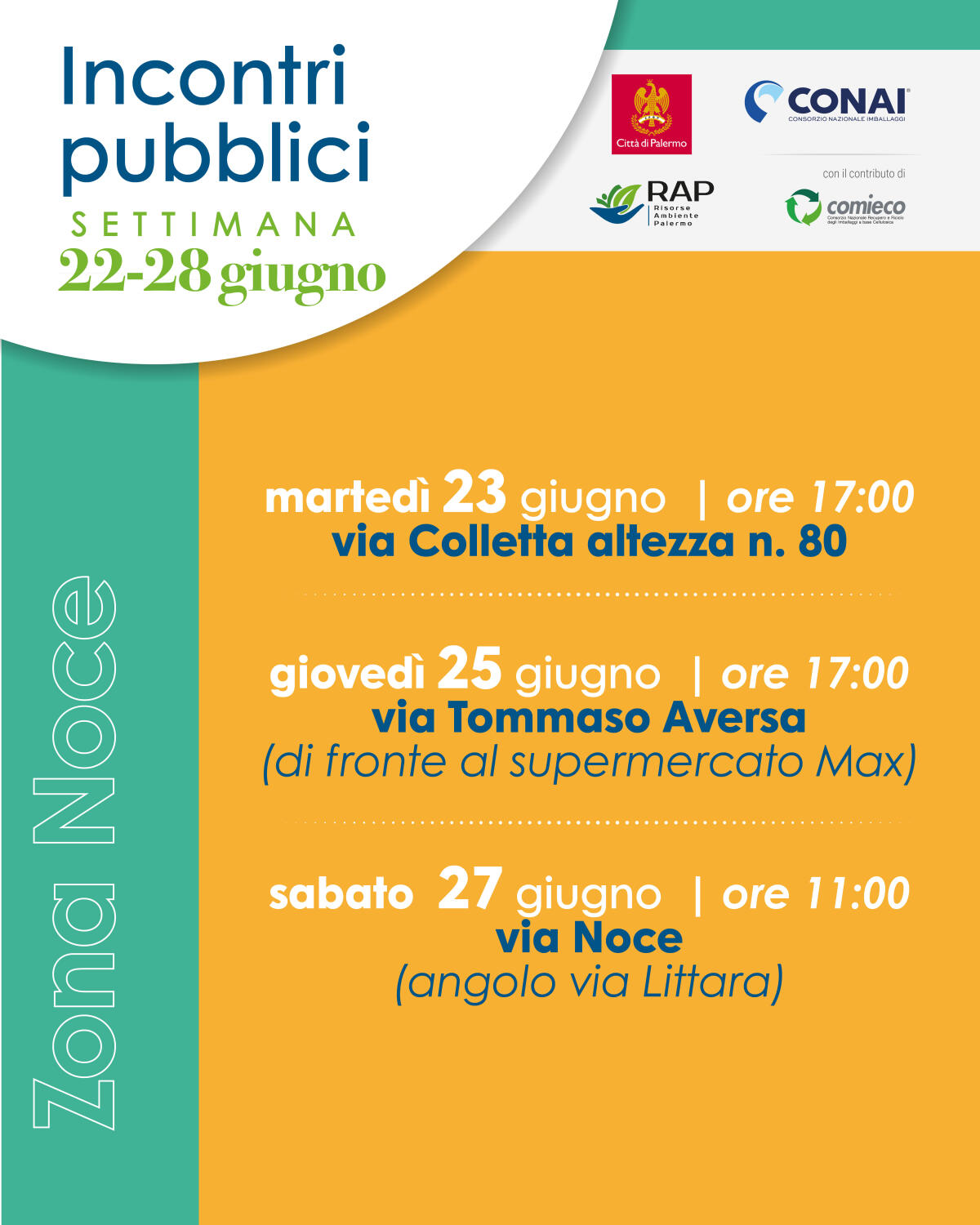 Quartiere Noce: RAP avvia incontri di informazione sul nuovo 'porta a porta' per la raccolta differenziata - 
