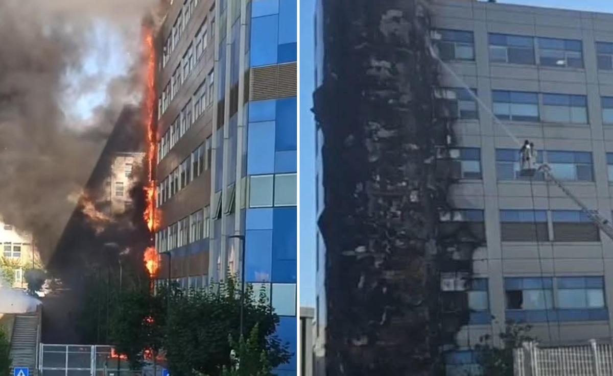 Napoli, incendio all'ospedale del Mare: fiamme e alta colonna di fumo nero - 