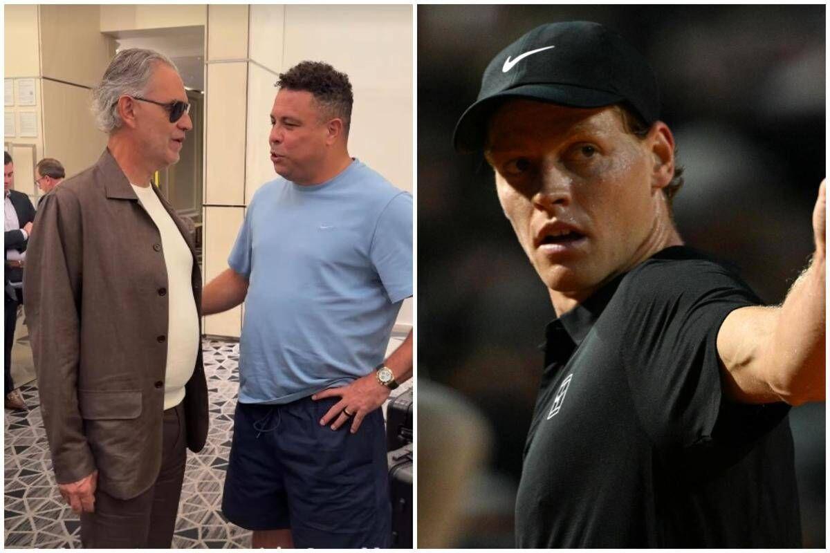 Ronaldo parla con Bocelli di... Sinner: "Sono geloso di te e lui, lo amo" - 