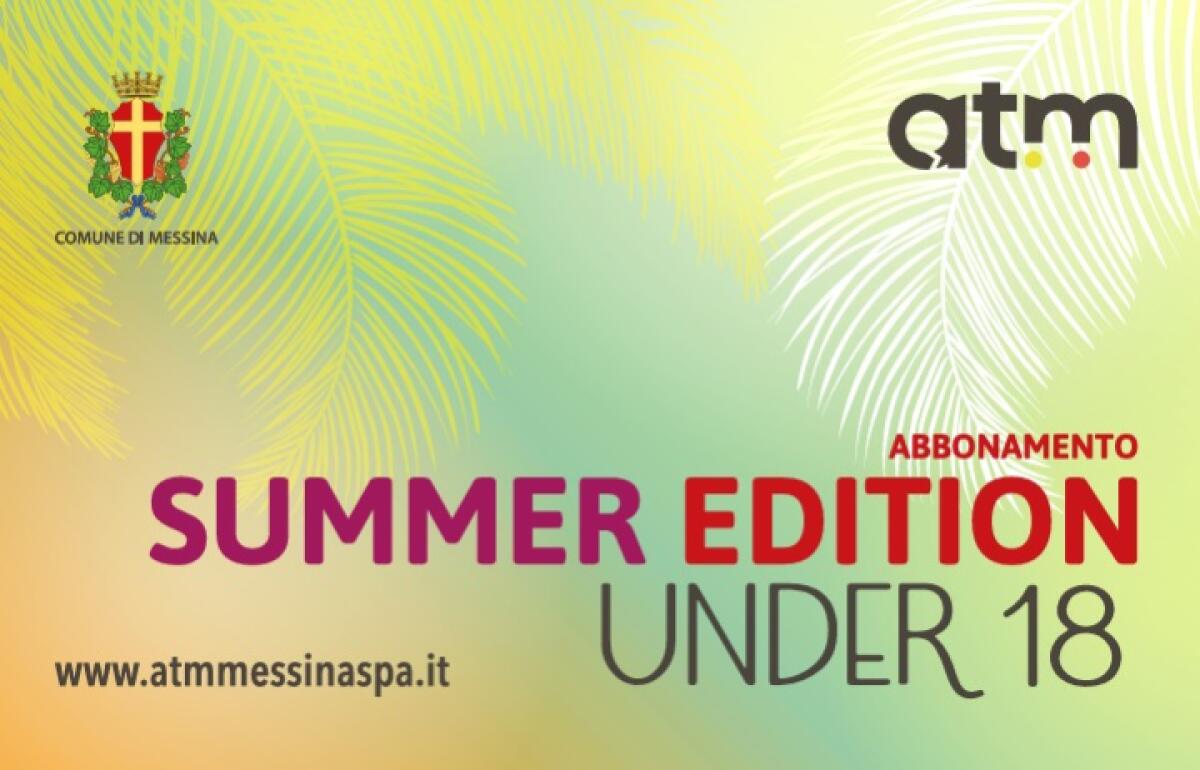 Messina: torna l'abbonamento estivo Under 18 di ATM, 35 euro per viaggi illimitati - 