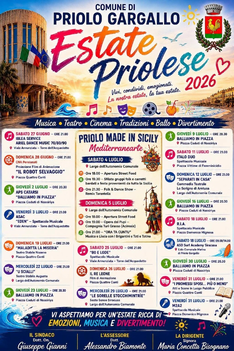 Programma Estate Priolese 2026