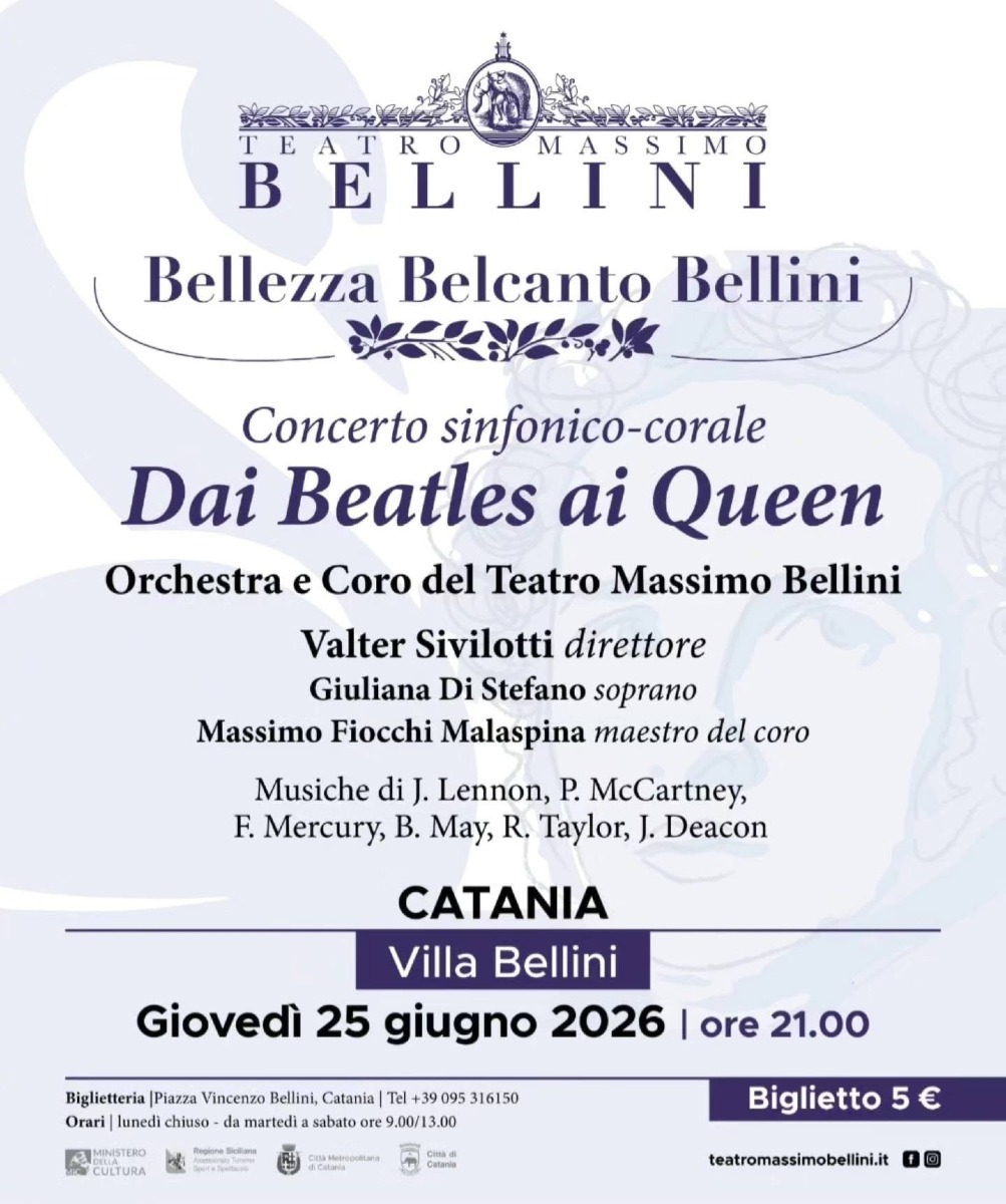 Locandina Concerto Sinfonico Teatro Massimo Bellini