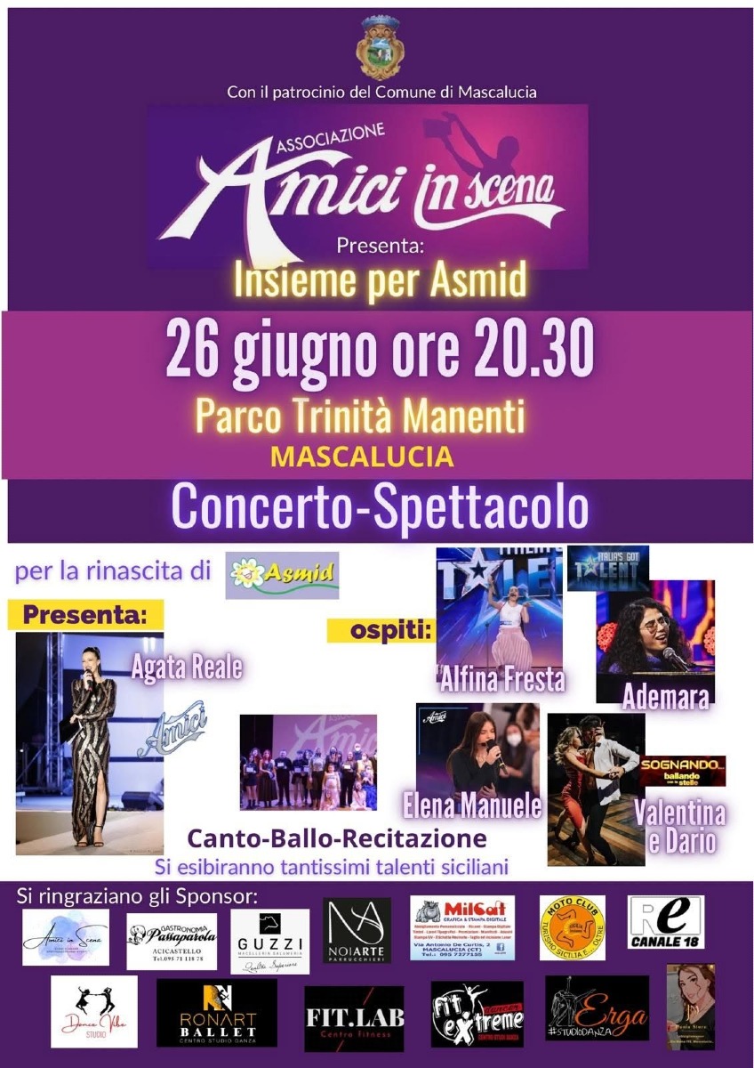 Locandina Amici in scena a Mascalucia