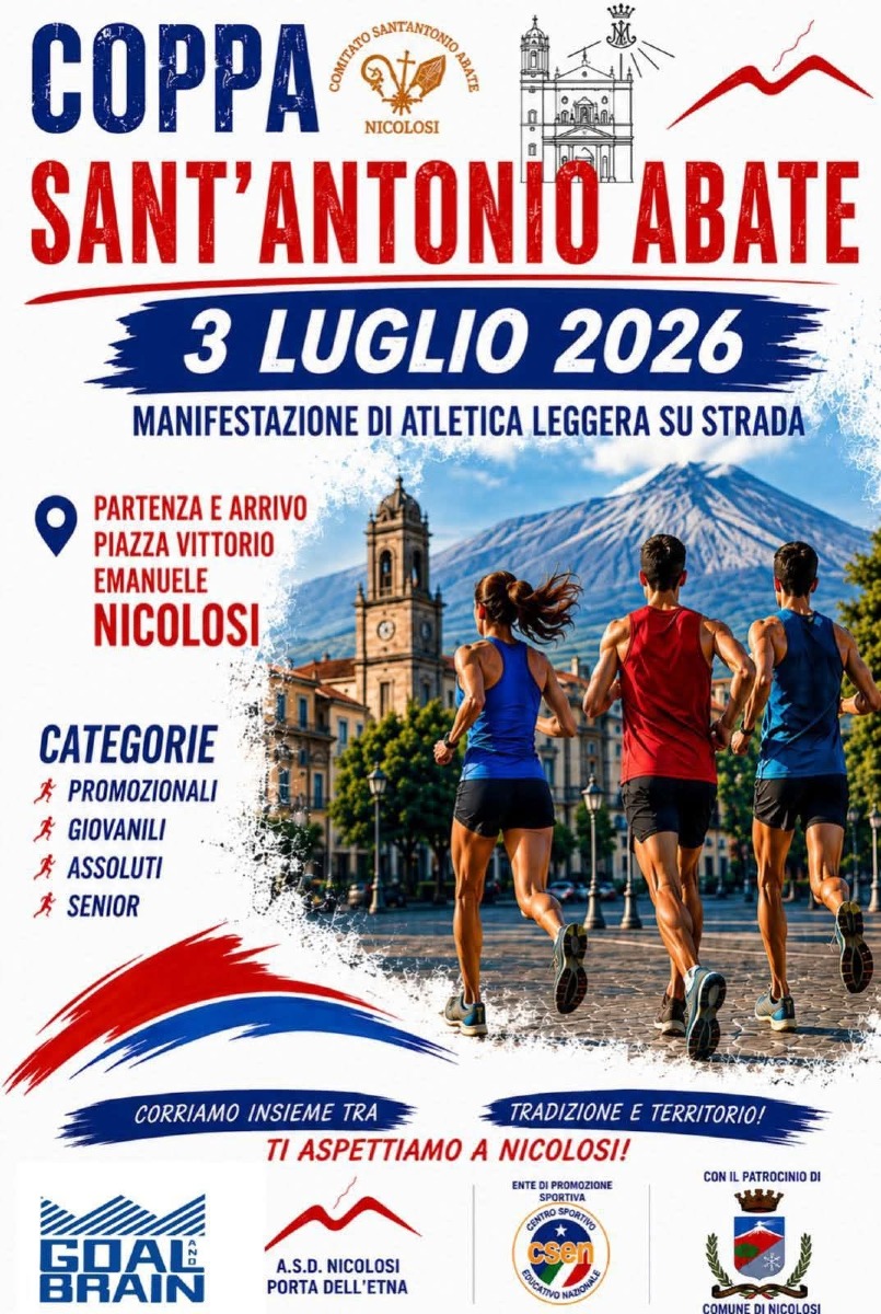 Locandina Coppa Sant’Antonio Abate 2026 a Nicolosi