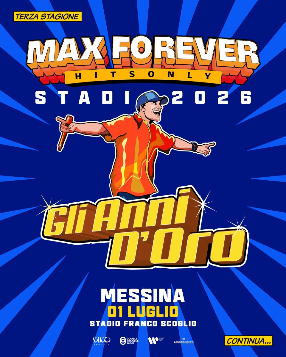 Locandina Max Pezzali a Messina