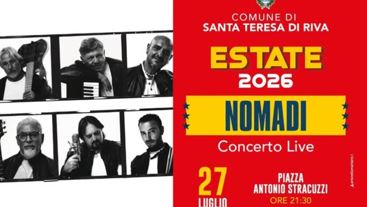 Santa Teresa di Riva: il concerto de I Nomadi spostato in Piazza Antonio Stracuzzi - 