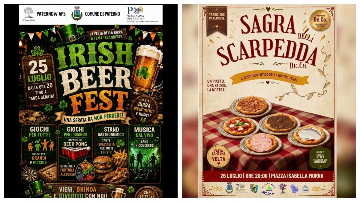 Paternò: weekend di eventi tra Irish Beer Fest, Sacra della Scarpedda e 'Una Canzone per te' - 
