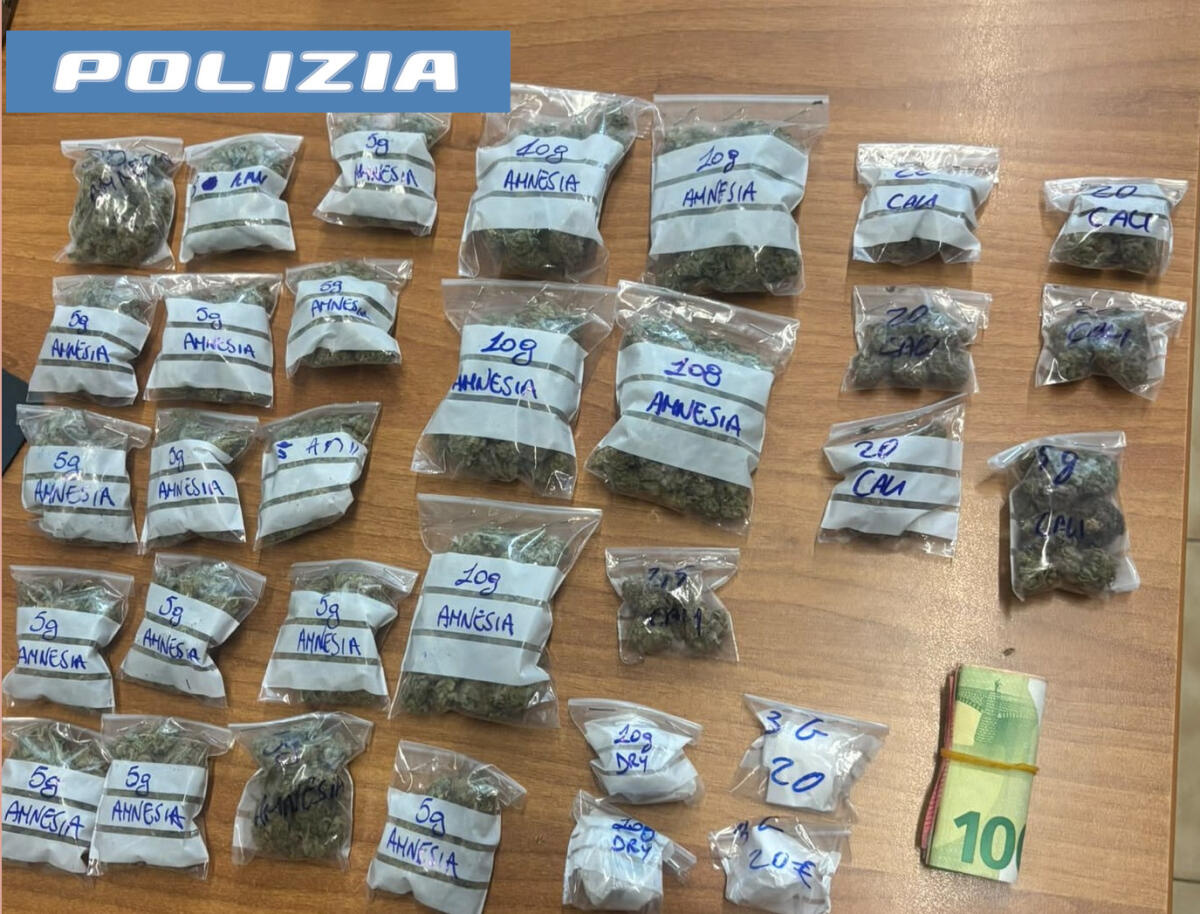 Quindicenne arrestato a Catania: oltre 200 grammi di droga trovati nel marsupio - 