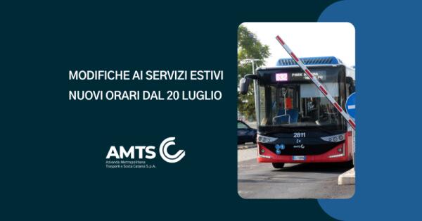 AMTS Catania: orario estivo dal 20 luglio, sospese alcune circolari fino al 30 agosto