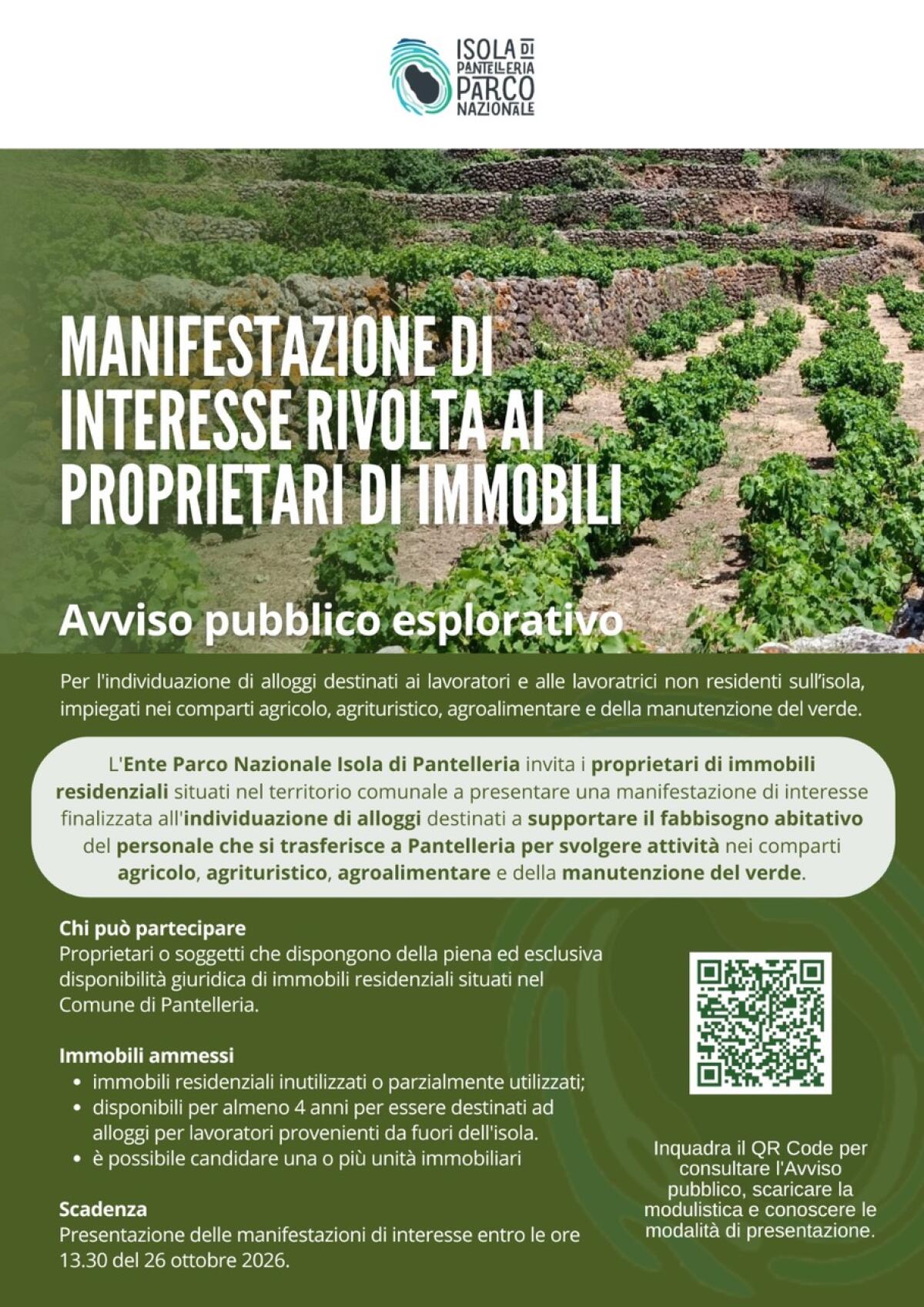 Pantelleria lancia una manifestazione di interesse per alloggi ai lavoratori agricoli: opportunità e questioni aperte - 