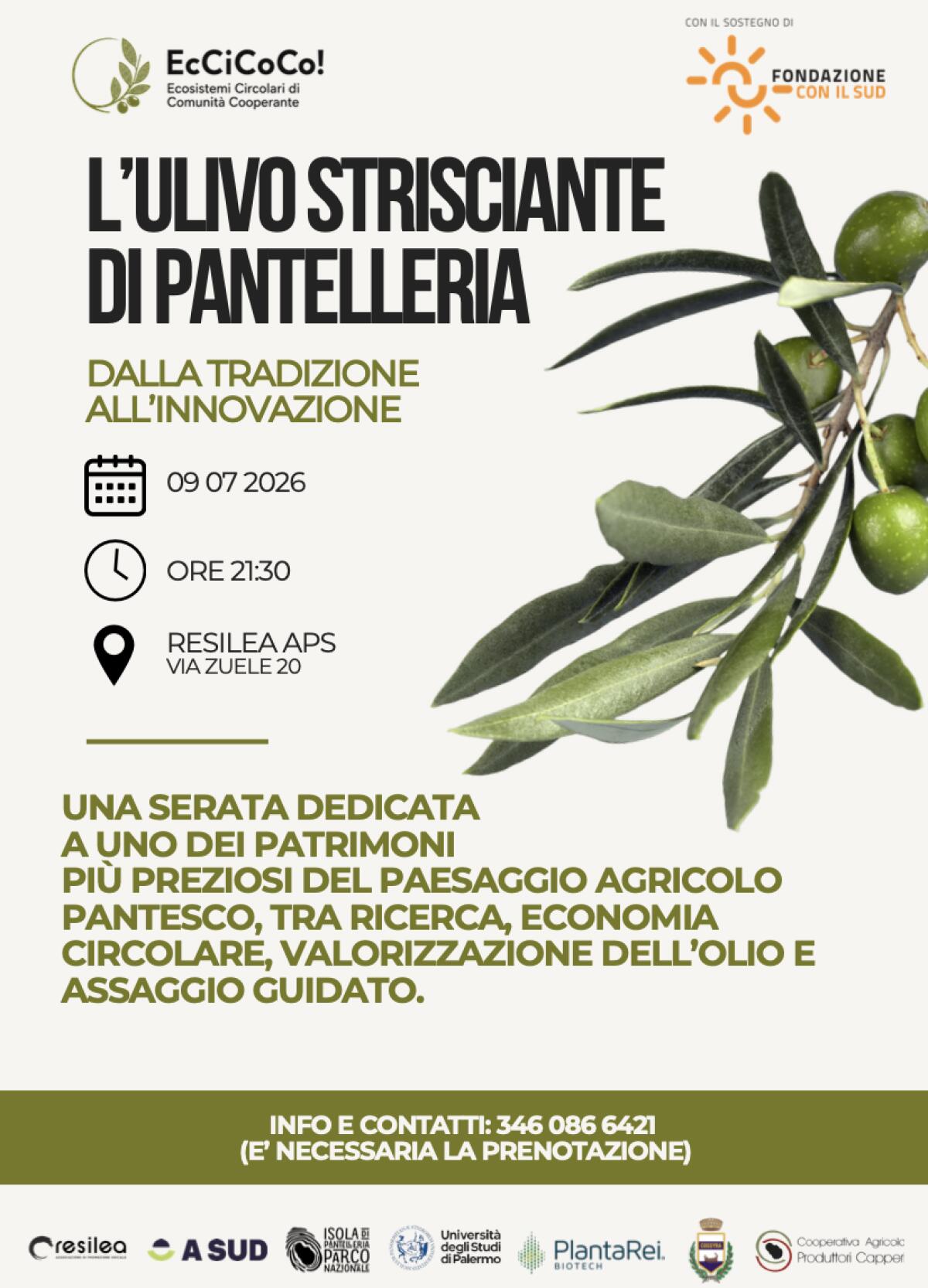 Pantelleria investe sull'ulivo strisciante: il Parco cofinanzia il centro di compostaggio del progetto EcCiCoCò - 