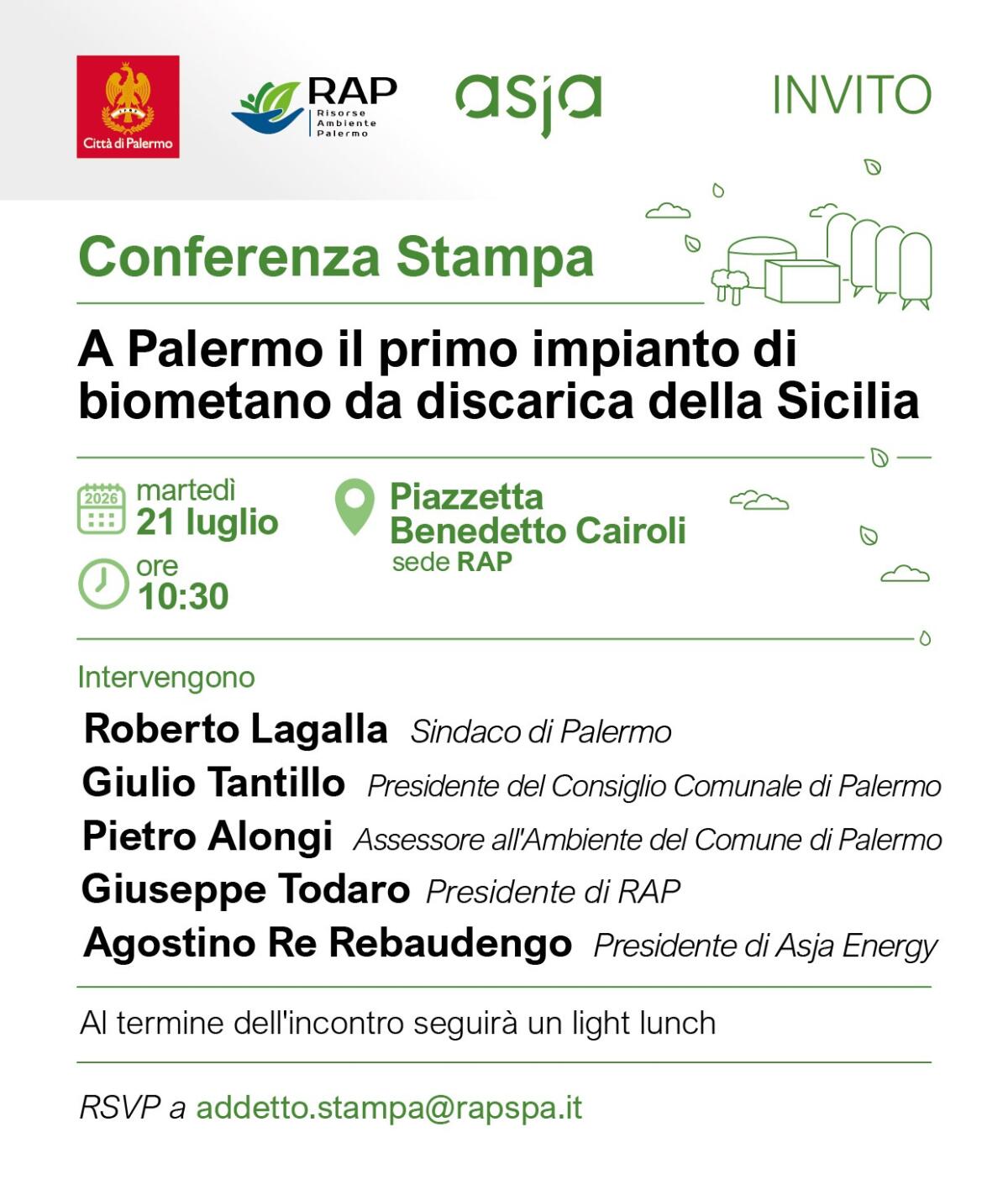 Palermo, presentato il primo impianto di biometano in Sicilia: conferenza stampa a piazzetta Cairoli - 