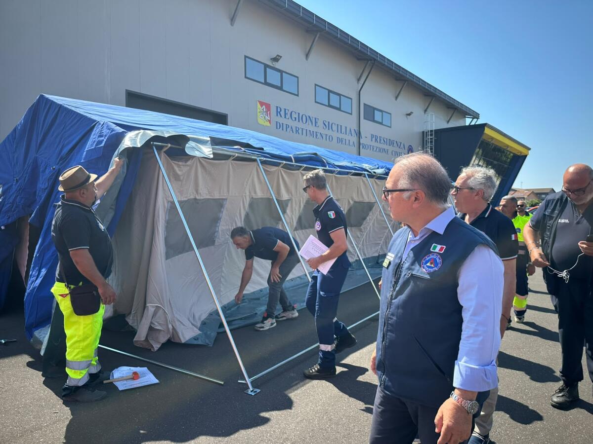 A San Giovanni La Punta collaudati il nuovo Posto Medico Avanzato e la tenda Meeting del PR FESR - 