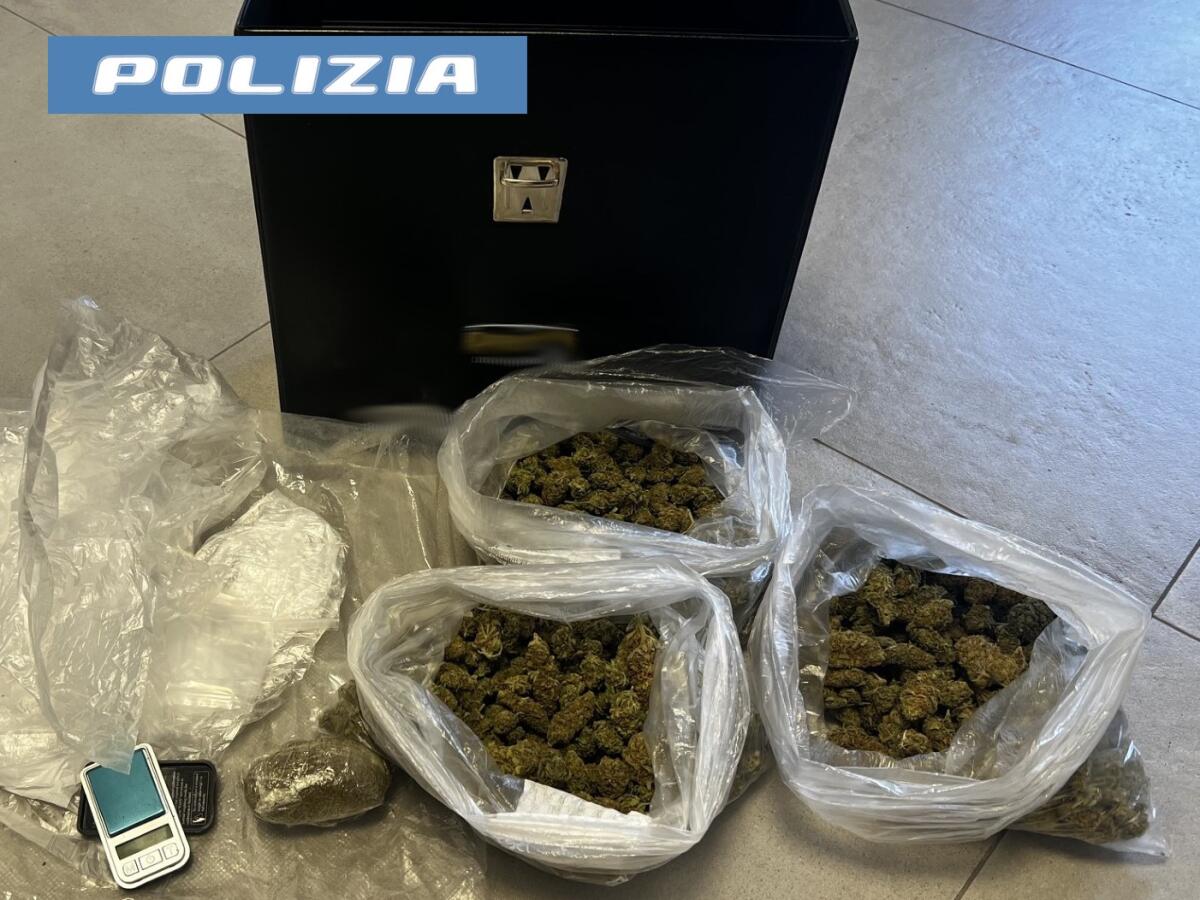 Catania: 15enne arrestato con 300 g di marijuana e 35 g di hashish in cameretta - 