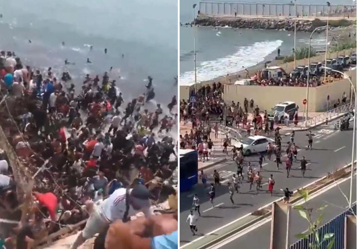 Spagna, emergenza migranti a Ceuta: migliaia entrano dal Marocco in poche ore - Video - 