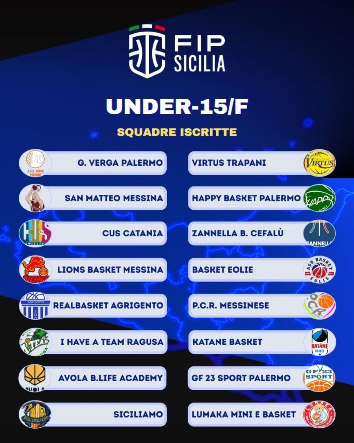 Il Comitato Regionale Sicilia pubblica le squadre iscritte ai campionati giovanili Gold e femminili - 