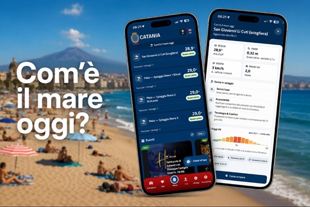 Catania, sull’app del Comune arriva «Com’è il mare oggi?» con dati su condizioni, qualità e servizi - 