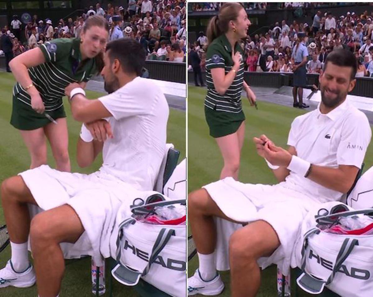 Wimbledon, lo scherzo di Djokovic e la raccattapalle trema - Video - 