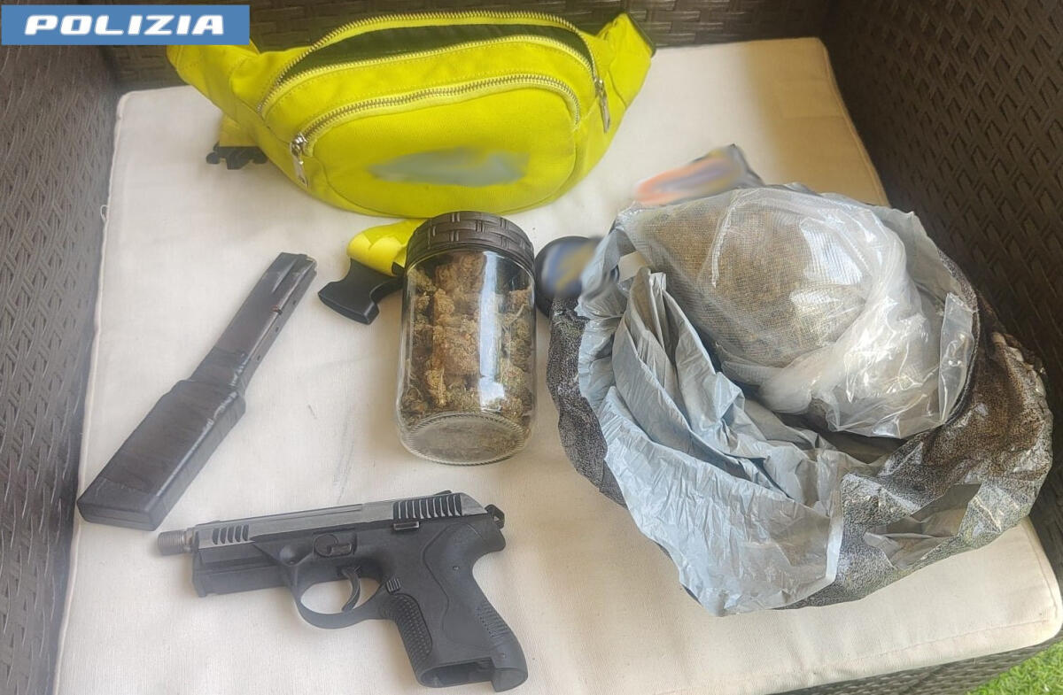 Catania: arrestato 25enne con pistola clandestina e oltre 300 g di marijuana a San Francesco la Rena - 