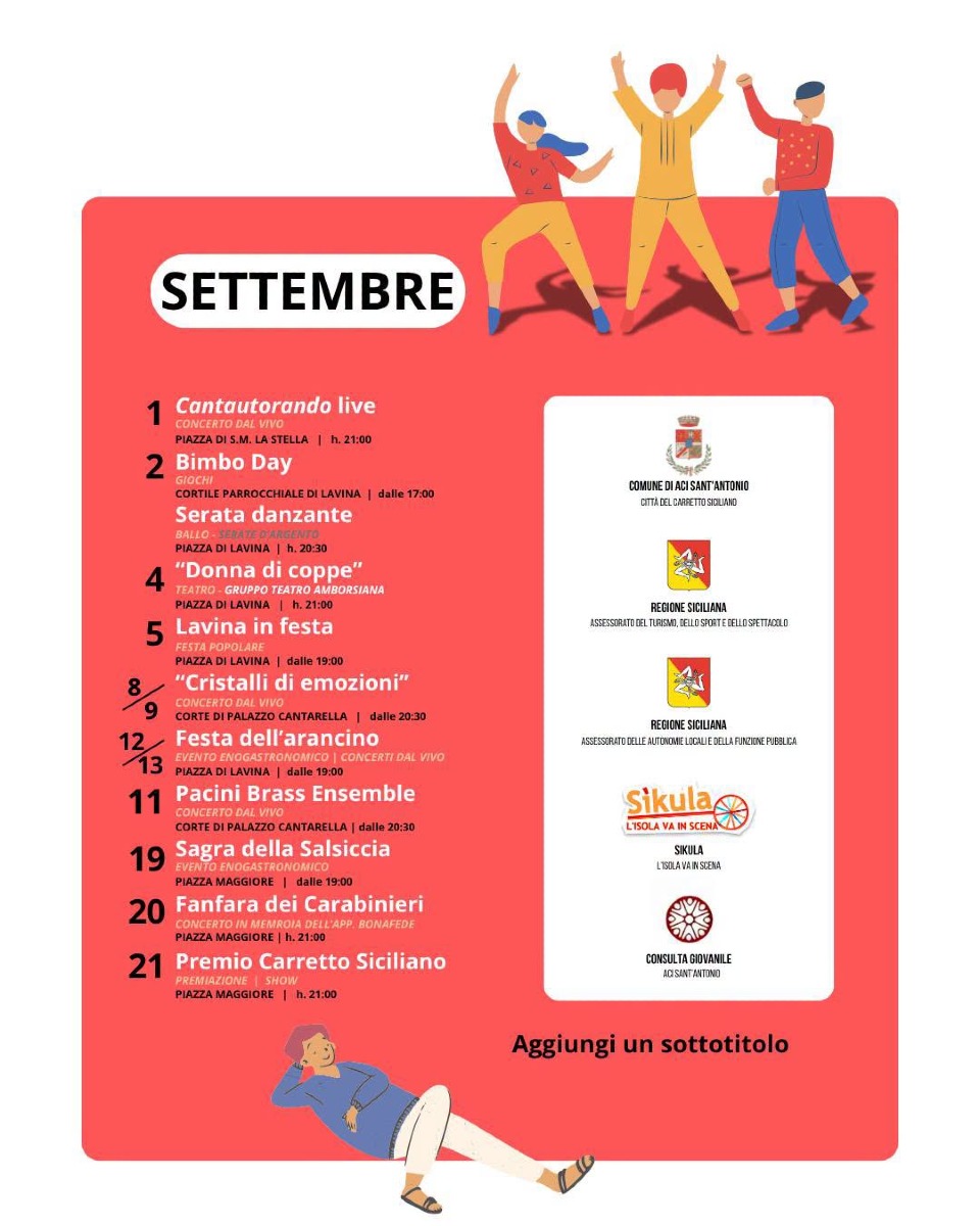 Programma Estate ad Aci Sant'Antonio
