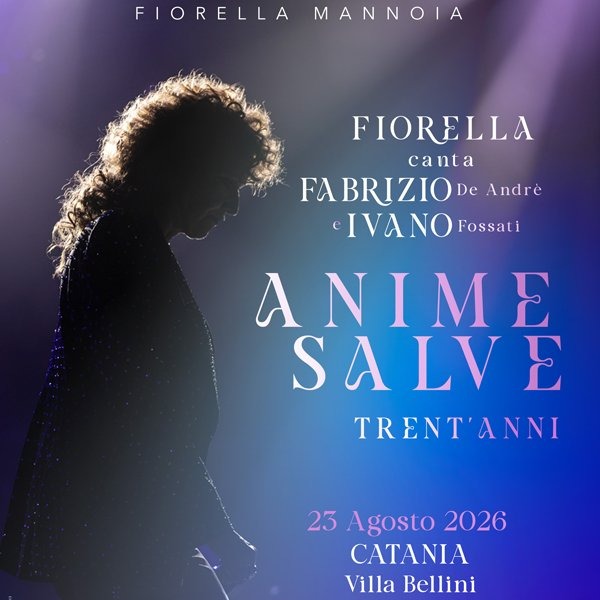 Locandina concerto Fiorella Mannoia a Catania