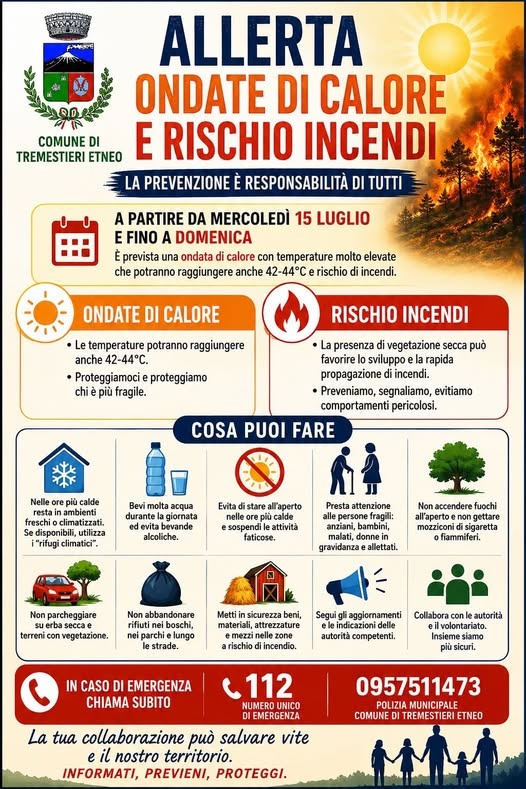 Raccomandazioni per allerta caldo