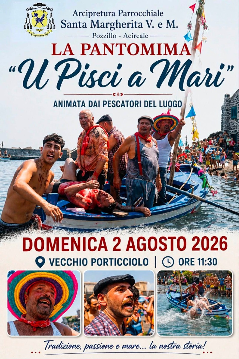 Locandina "U pisci a Mari" a Pozzillo