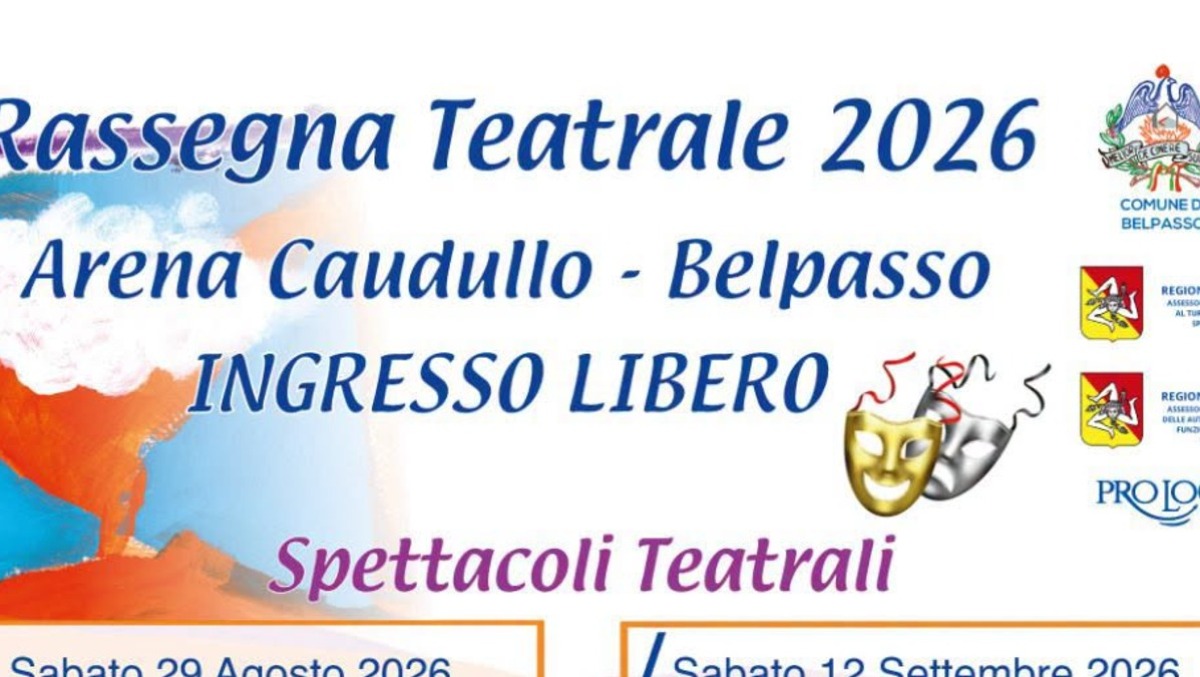 Belpasso, la Rassegna Teatrale 2026 all'Arena Caudullo: sei serate di spettacolo gratuito - 