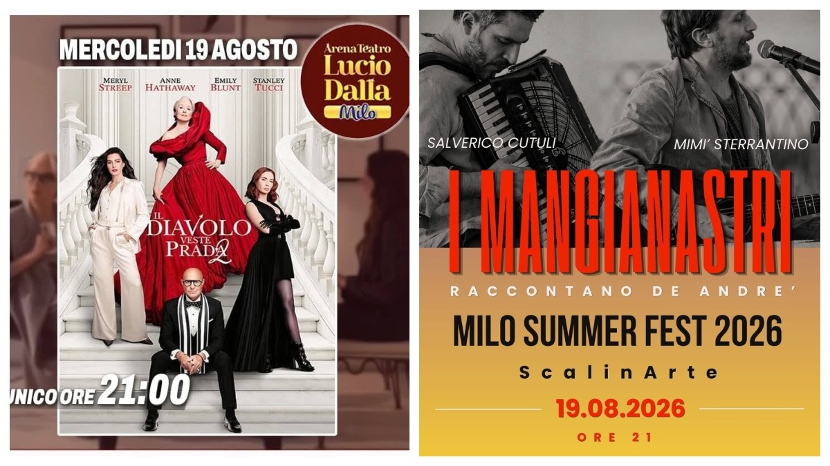 Milo, doppio appuntamento serale: cinema cult e musica d'autore per il Milo Summer Fest 2026 - 