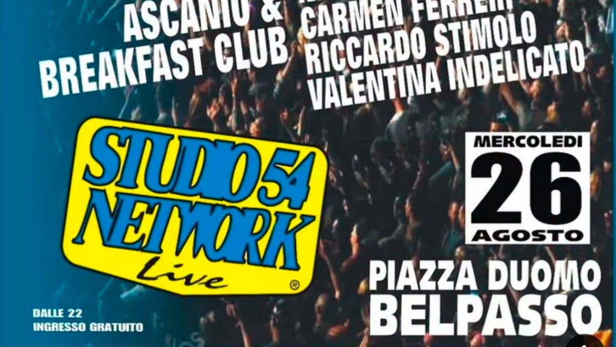 Belpasso si accende: Studio 54 Network Live in Piazza Duomo il 26 agosto - 