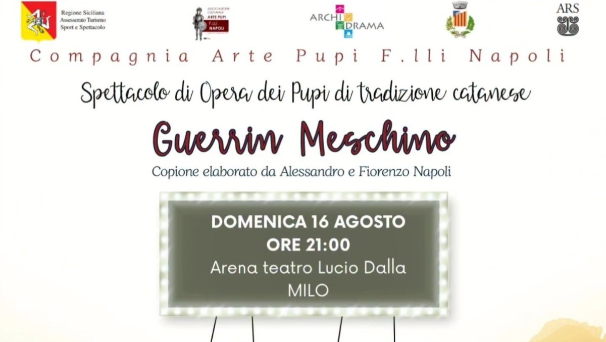 Guerrin Meschino: l'Opera dei Pupi catanese in scena a Milo il 16 agosto - 