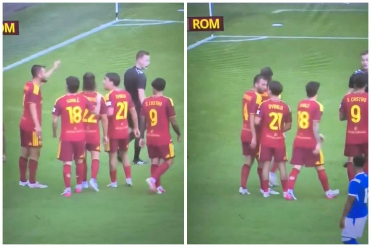 Roma, maxi lite in amichevole: Cristante rimprovera Soulé e interviene... Dybala - Video - 