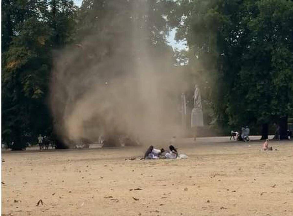 Il 'diavolo di sabbia' attraversa un parco di Londra: paura tra i presenti - Video - 