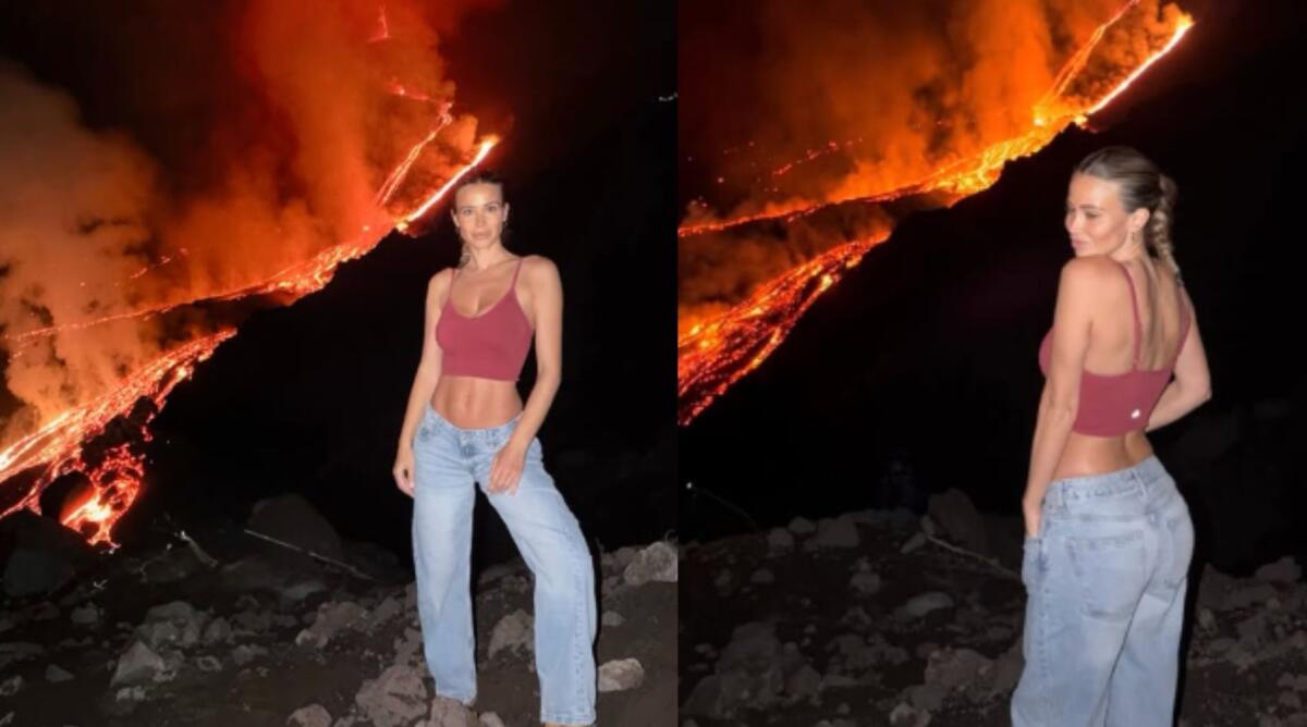 Diletta Leotta posta foto sull'Etna in eruzione: scoppia la polemica sui social - 