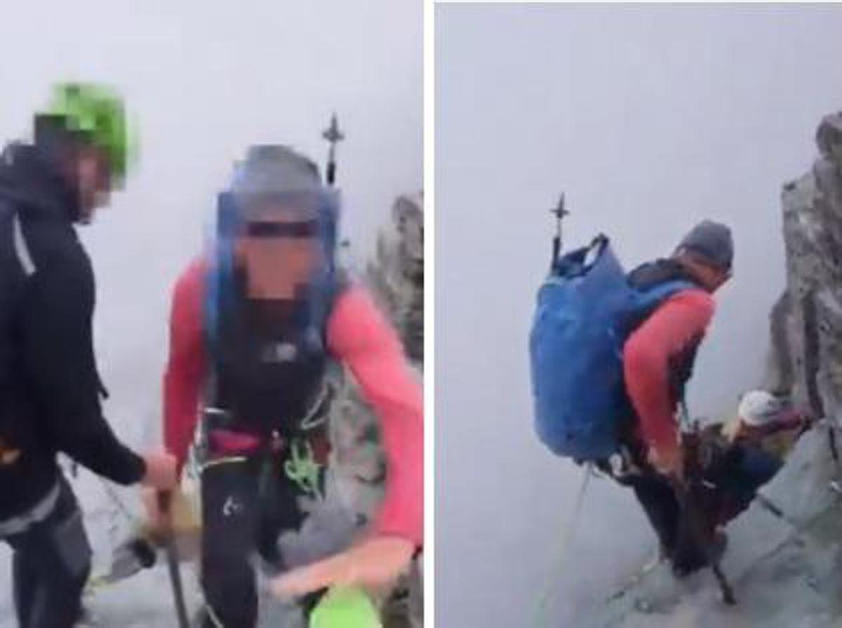 "Spostati, idiota": insulti e spinte sulle vetta a 3000 metri - Video - 
