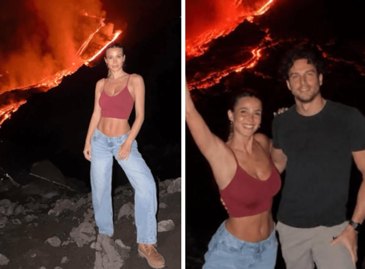Diletta Leotta, la foto davanti all'Etna in eruzione scatena la polemica: "Cattivo esempio" - 