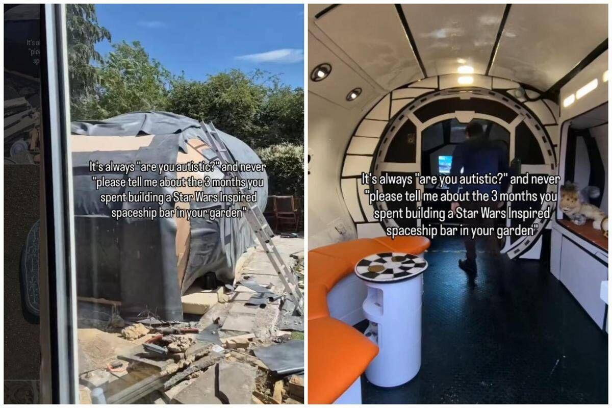 È fan di Star Wars e costruisce un'astronave... in giardino - 