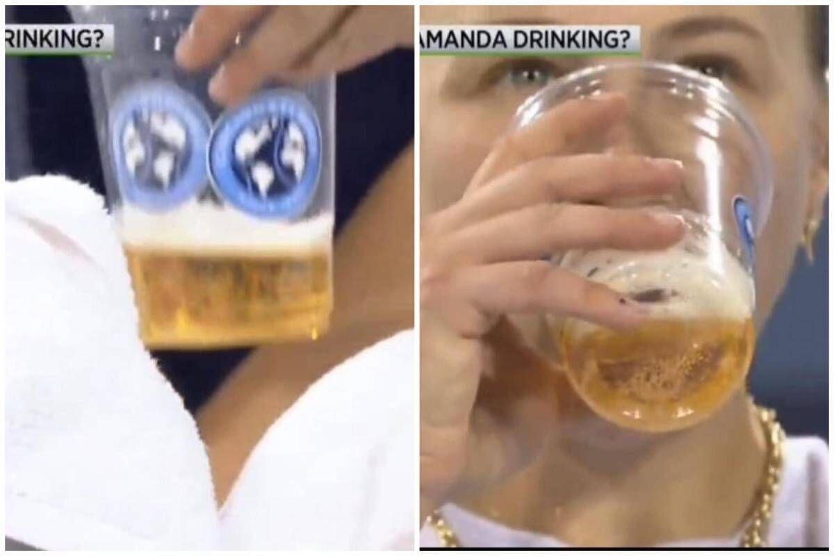 Anisimova e il mistero della bibita durante la partita: "Sta bevendo birra?" - 