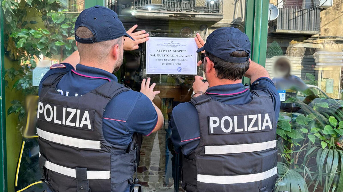 Bar di Caltagirone sospeso per 7 giorni: la Polizia segnala ritrovo abituale di pregiudicati - 