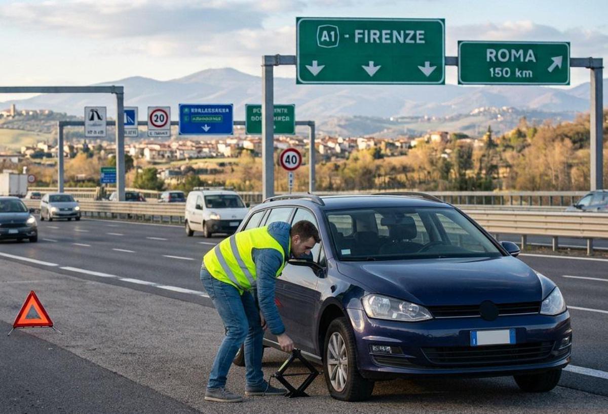 Controesodo, cosa fare se si buca una gomma in autostrada: 5 regole per evitare rischi - 
