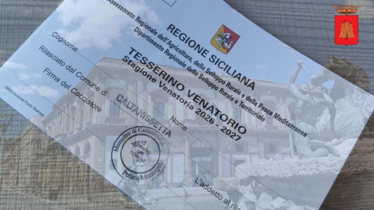 Caltanissetta: dal 13 agosto 2026 aperte le domande per il tesserino venatorio 2026/2027 - 