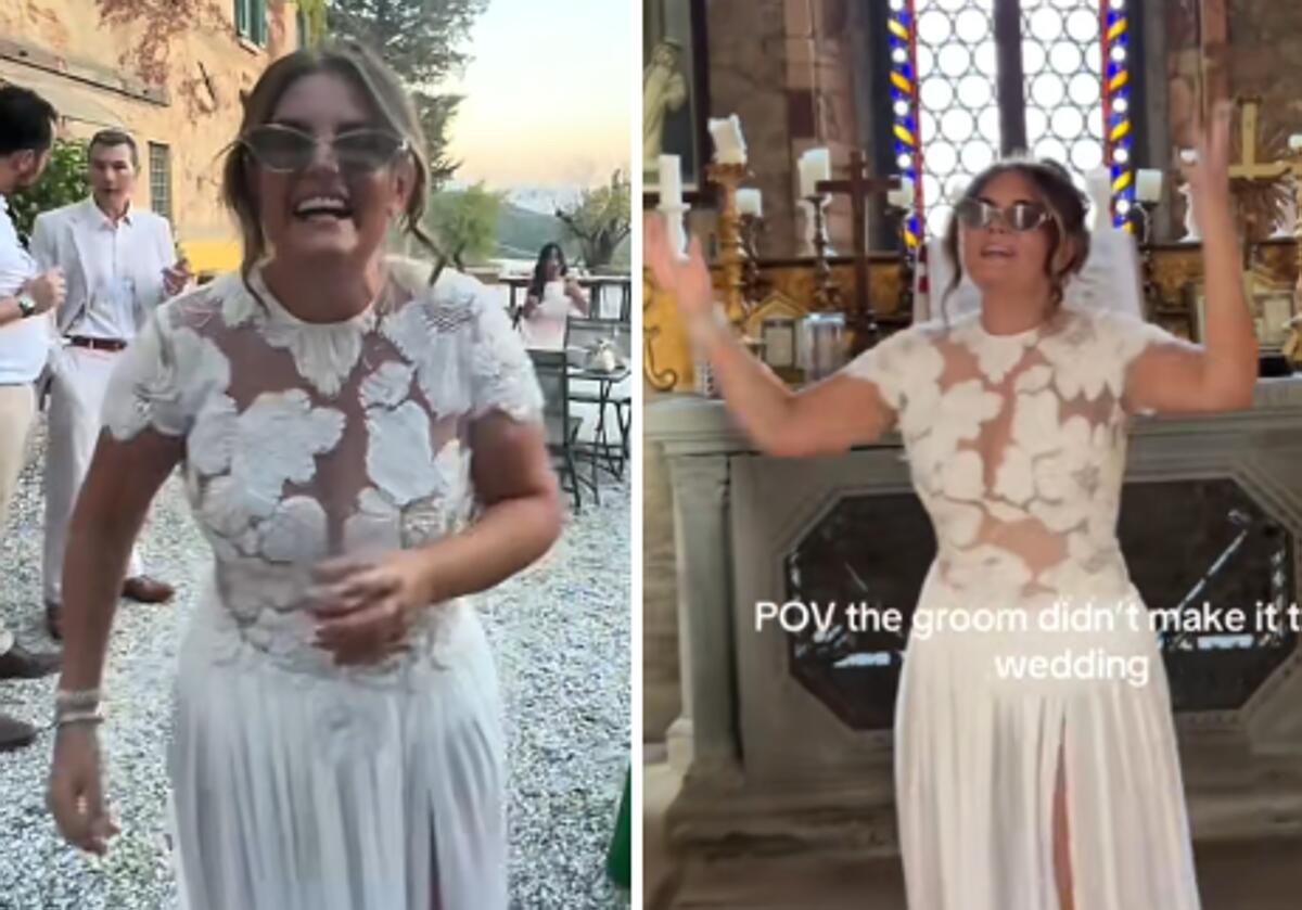 La lascia 7 giorni prima del matrimonio, lei festeggia comunque... con l'abito da sposa - 
