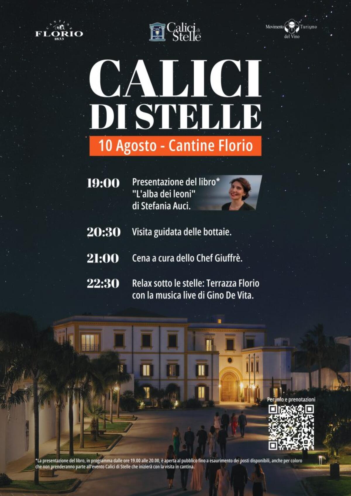 Cantine Florio: Calici di Stelle 2026 trasforma Marsala in racconto tra letteratura, cucina e musica - 