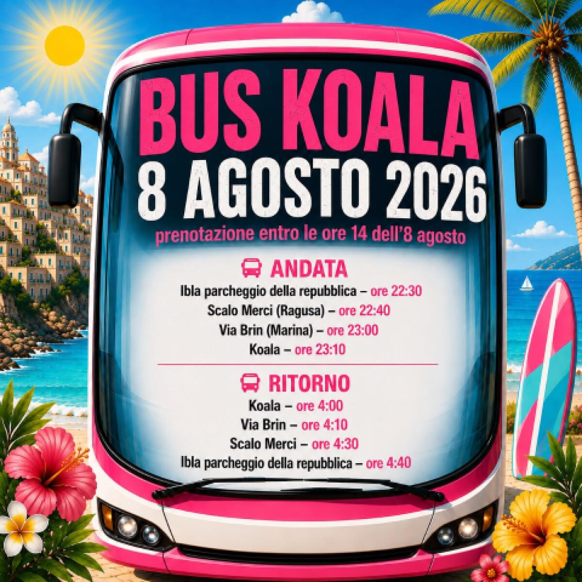Torna il servizio bus gratuito per la discoteca Koala: prenotazioni entro le 14:00 dell'8 agosto 2026 - 