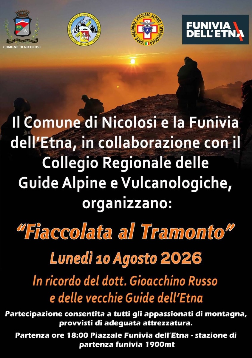 Locandina Fiaccolata al tramonto