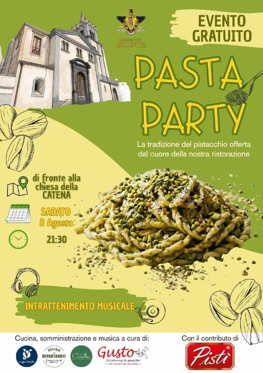 Locandina Pasta Party a Bronte